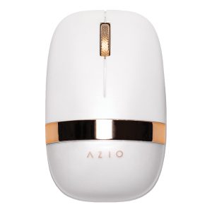 Azio IM103 IZO Cordless Optical Computer Mouse, Ergonomic, 3 Buttons, Bluetooth 3.0/5.0 and 2.4G RF-USB (White Blossom)
