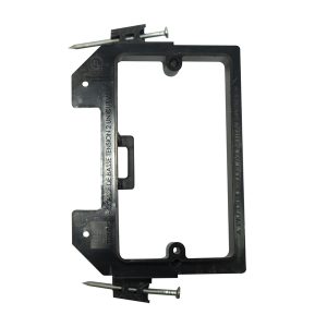 DataComm Electronics 60-0011-N-100 1-Gang Low-Voltage Nail-in Mounting Brackets, Black, 100-Count Box, 60-0011-N