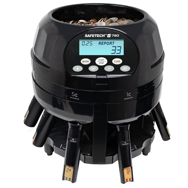 SafeTech STTE-1696 Super Viper V790 High-Speed Coin Counter, Sorter, and Wrapper