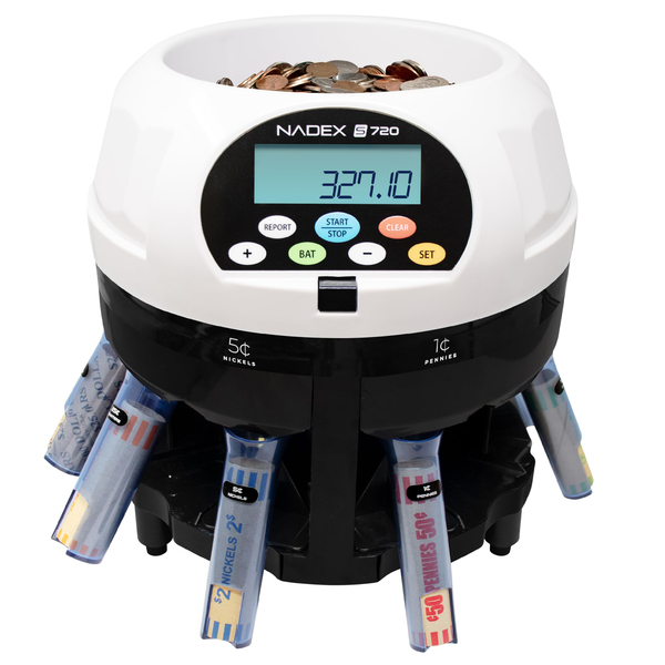 Nadex Coins NXTE-1697 S720 High-Speed Coin Counter, Sorter, and Wrapper