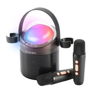 Audiobox ABK-500 ABK-500 Party Light Master Portable Karaoke Bluetooth Speaker with Lights and 2 Wireless Microphones