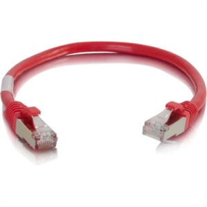 6IN CAT6 BOOTED STP RED