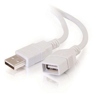 6' USB 2.0 M to F Cble Wht