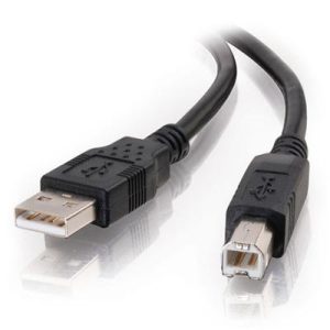 2m USB 2.0  A B Cable Black