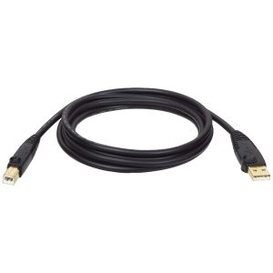 Tripp Lite by Eaton U022-006 USB 2.0 Peripheral Cable, A Male/B-Male Gold-Plated Connectors, Black (6 Ft.)