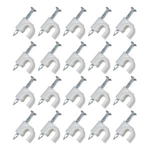RCA VH102RV VH102R Coaxial Cable Clamps with Nails, 20 Count