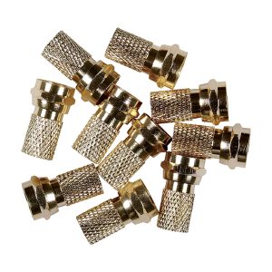 RCA VH5910R VH5910R Gold-Plated RG Twist-on F-Connectors, 10 Count