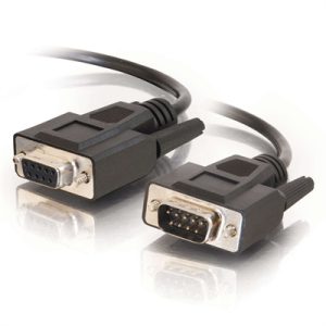 50' DB9 M F Ext Cable Black