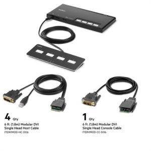 4Port Sngl Head DVI Mode S KVM