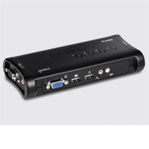 4-port USB KVM Switch Kit w/Au