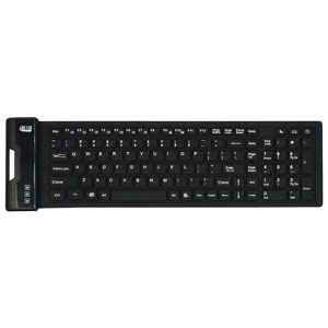 Adesso AKB-222UB SlimTouch 222 Wired Antimicrobial Waterproof Flex Computer Keyboard, for Windows, Full Size