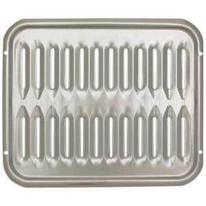 Range Kleen BP100 13-In. x 16-In. 2-Piece Porcelain Broiler Pan with Chrome Grill