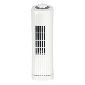Optimus F-7348WH-F 14-In. 3-Speed Portable Ultra-Slim Desktop Oscillating Tower Fan, F-7348 (White)