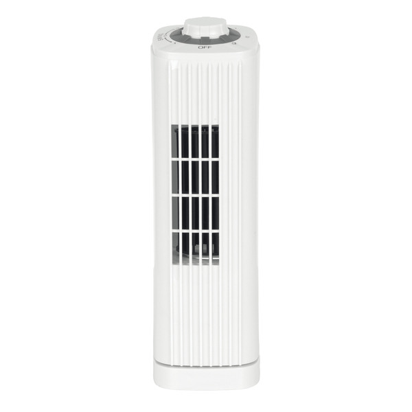 Optimus F-7348WH-F 14-In. 3-Speed Portable Ultra-Slim Desktop Oscillating Tower Fan, F-7348 (White)
