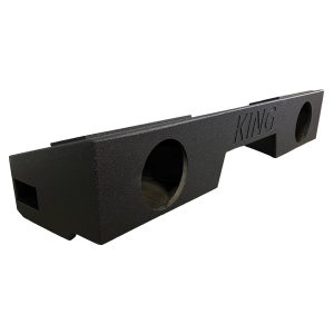 King Boxes AK-G36-28 AK-G36-28 8-In. Double-Speaker Black Sprayed Enclosure for Chevy Silverado/GMC Sierra 1500 Extended Cab 2007 through 2018