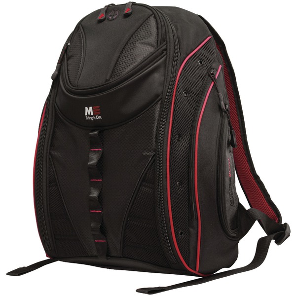 Mobile Edge MEBPE72 Express Backpack 2.0 for 16-In. PC/17-In. Mac (Black/Red)