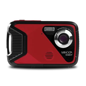 Minolta MN30WP-R MN30WP Waterproof 4x Digital Zoom 21.0-MP/1080p Digital Camera (Red)