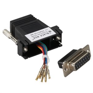 MOD ADAP Kit DB9F RJ45F BK
