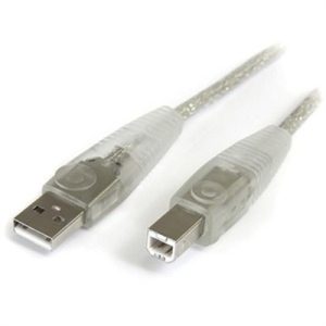 15' Transparent USB Cable AB