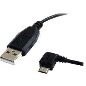 3' Left Angle Micro USB Cable