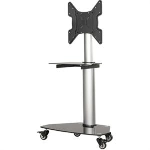 ROLLING TV CART 32 55IN. BLACK