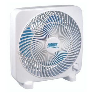 Seasons Comfort FBX9 9-In. 3-Speed Personal Portable Box Fan, FBX9, White