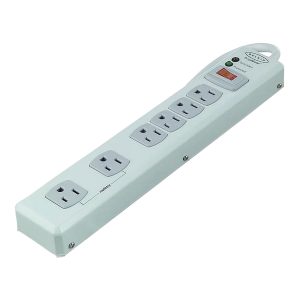 Belkin F9D600-15-DP 885-Joules Metal Surge Protector, 6 Outlets, 15-Ft. Cord with Straight Plug, F9D600-15-DP