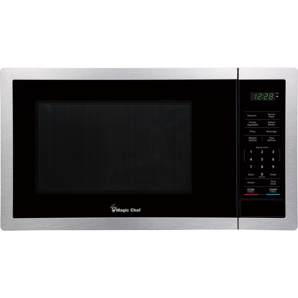 Magic Chef MC99MST 0.9-Cu. Ft. 900-Watt Countertop Digital Touch Microwave (Silver)