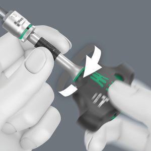 Wera Ratcheting T-handle Socket Driver Adapter (1/4" Drive)