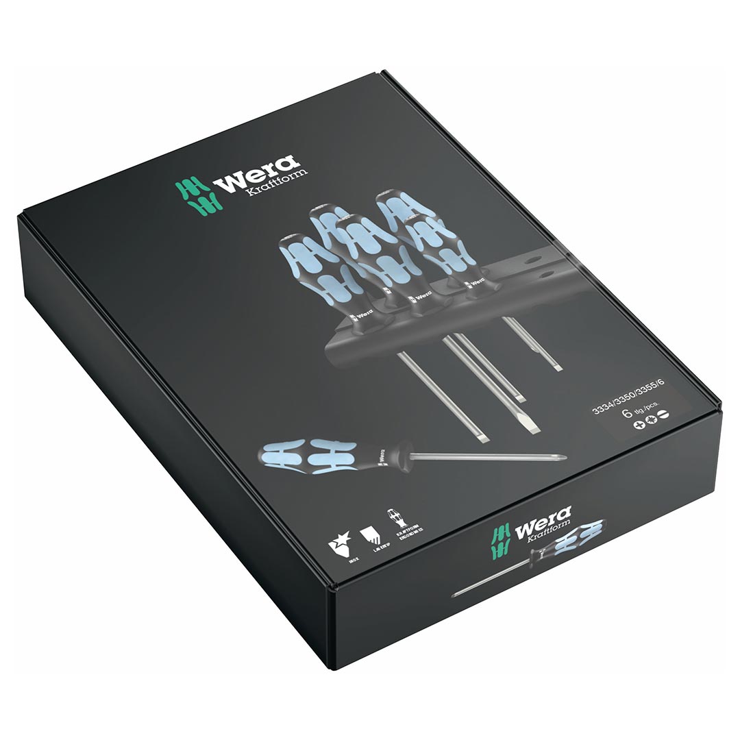 Wera Stainless Steel Screwdriver Set with Rack (6 Piece Set) - Image 3