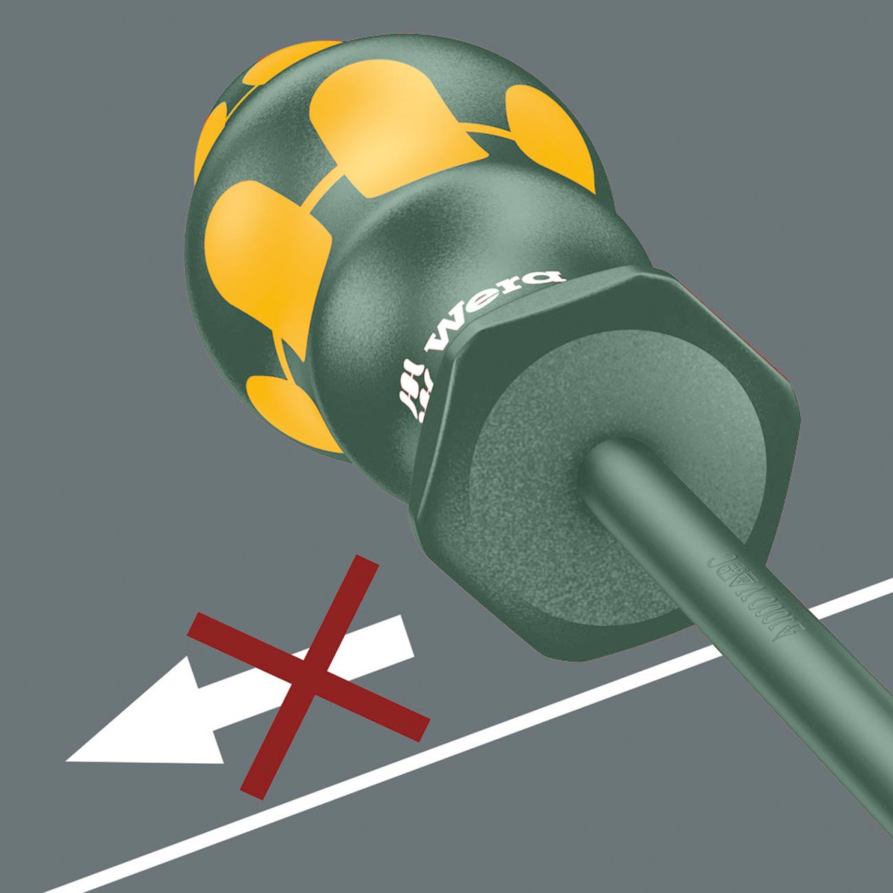 Wera VDE Insulated Screwdriver: Square SQ #1 x 80mm - Image 4