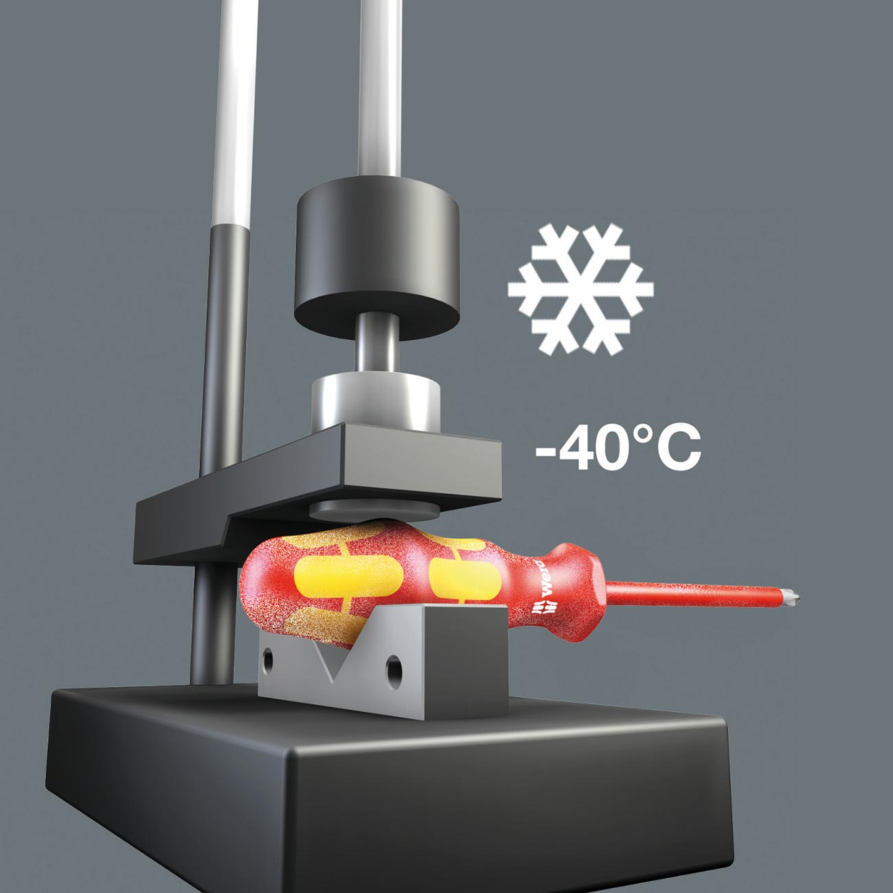 Wera VDE Insulated Screwdriver: Slotted 4.0 x 100mm (Reduced Shaft Diameter) - Image 3