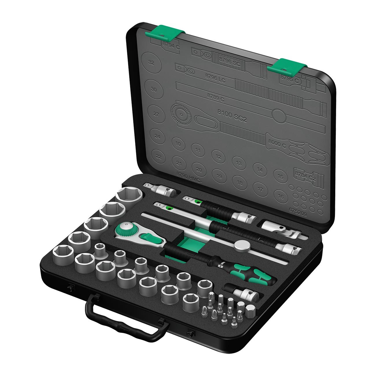 Wera Metric Speed Ratchet Set - 1/2″ Drive (37-Piece Set) - Image 5