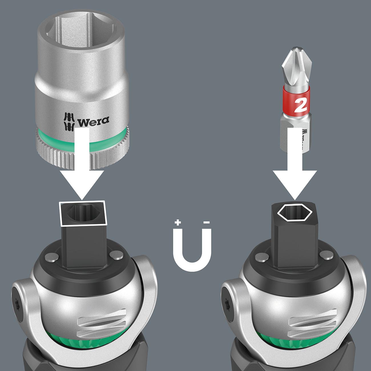 Wera Compact Pocket 3/8" Drive Ratchet "Pocket Set 1" (13 piece) - Image 2