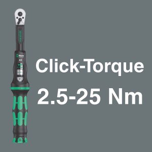 Wera 1/4" Drive Metric Torque Wrench/Bit Set for Bicycles/E-bikes - 2.5-25 Nm (16 Piece)