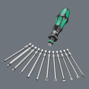 Wera Bitholding Screwdriver and Long Bits - 89mm Long (7-Piece)