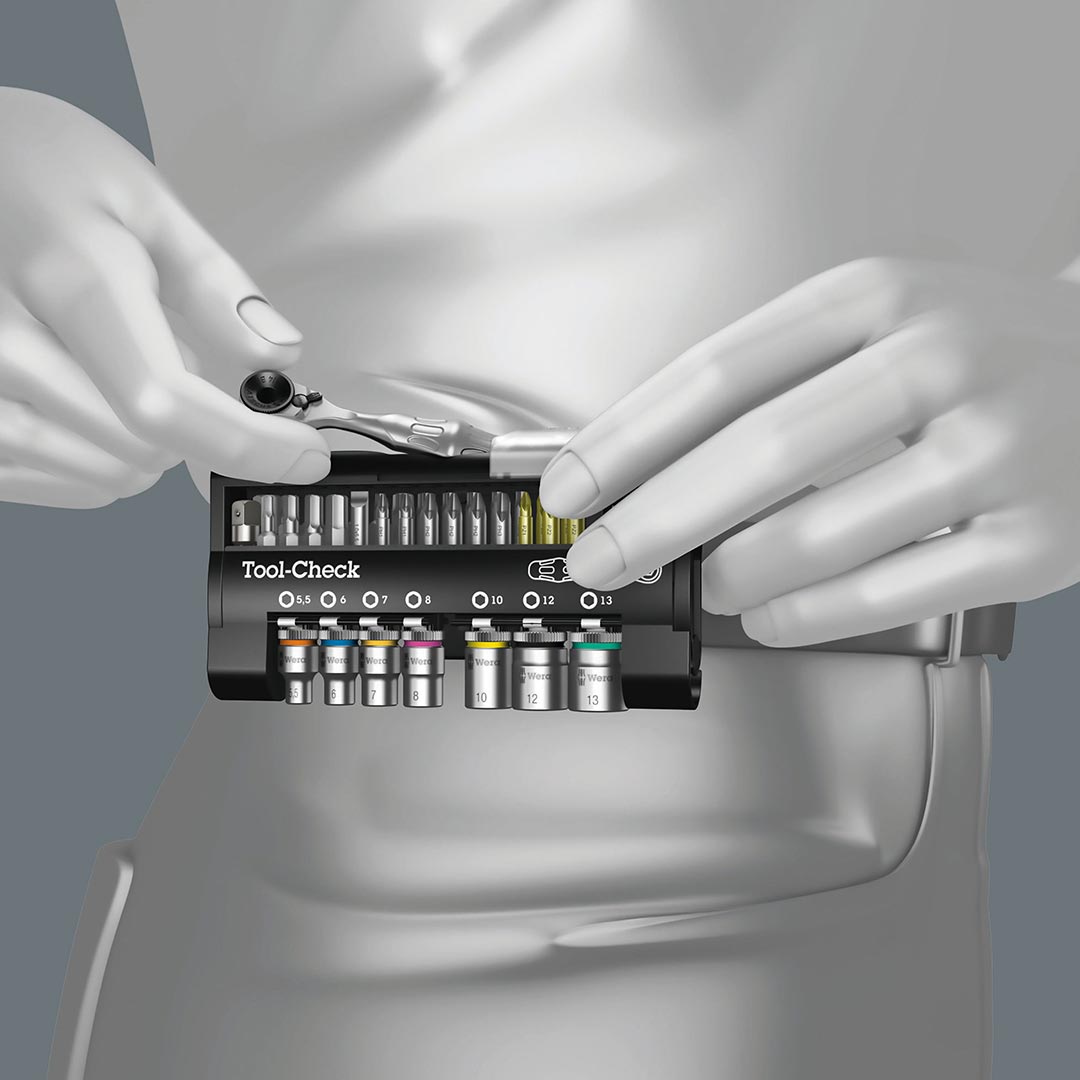 Wera TOOL CHECK 1 - Metric 1/4″ Socket/Bit Driver Set (38-Piece Set)