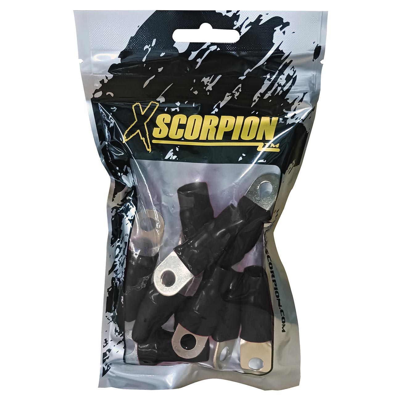XScorpion Ring Terminal 1/0ga. - Black (10 pack)