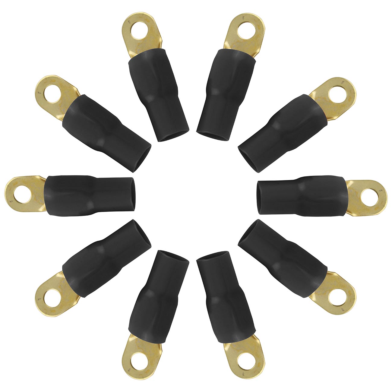 XScorpion Ring Terminal 1/0ga. - Black (10 pack) - Image 2