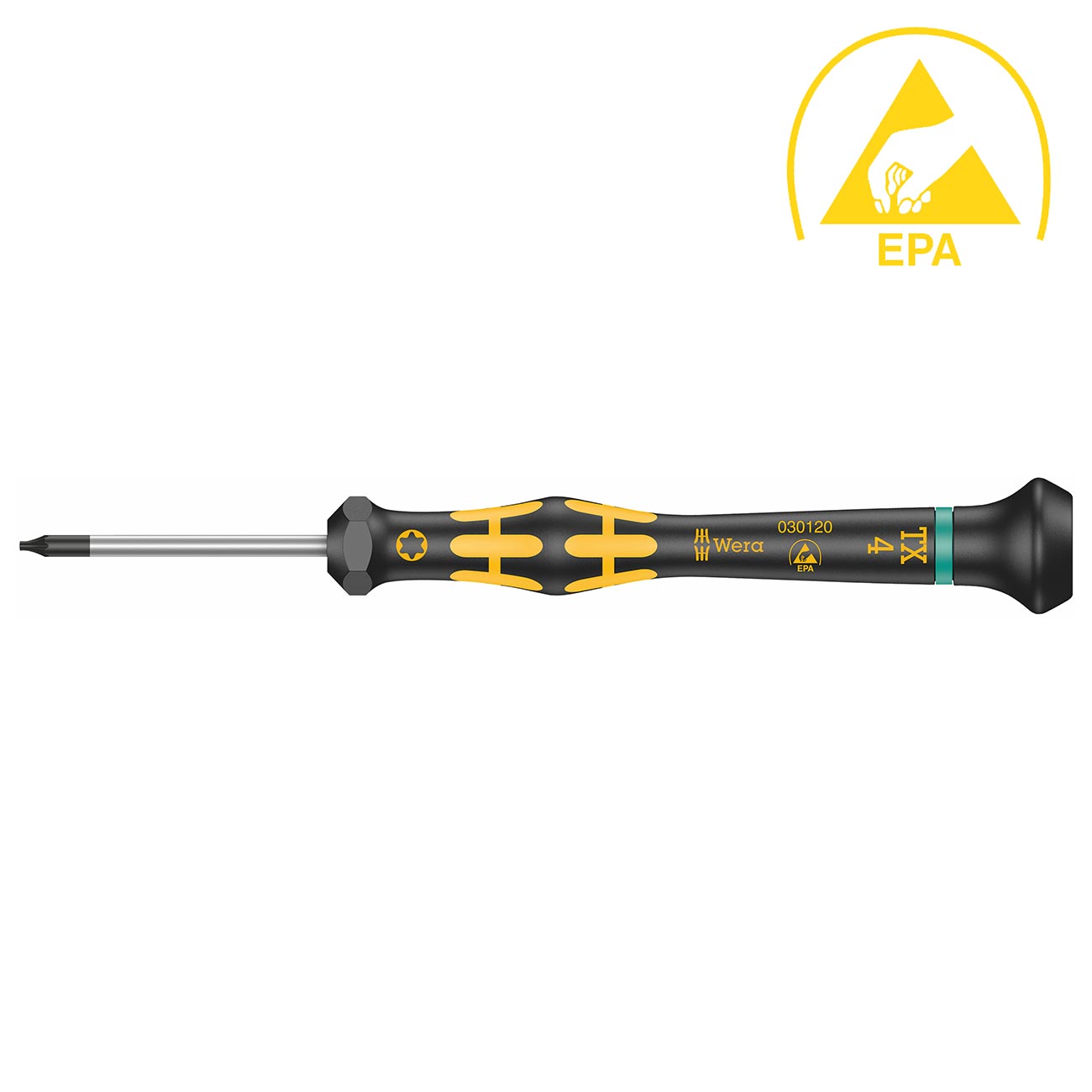 Wera ESD-Safe Micro Screwdriver: Torx TX #4 x 40mm - Image 3
