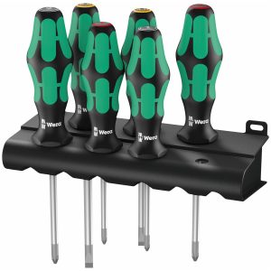 Wera Screwdriver Set with Lasertip and Rack (6 Piece Set)