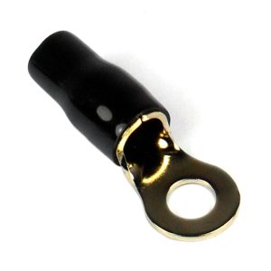 RING TERMINAL 4GA. 10PCS. GOLD;BLACK SLEEVE;XSCORPION