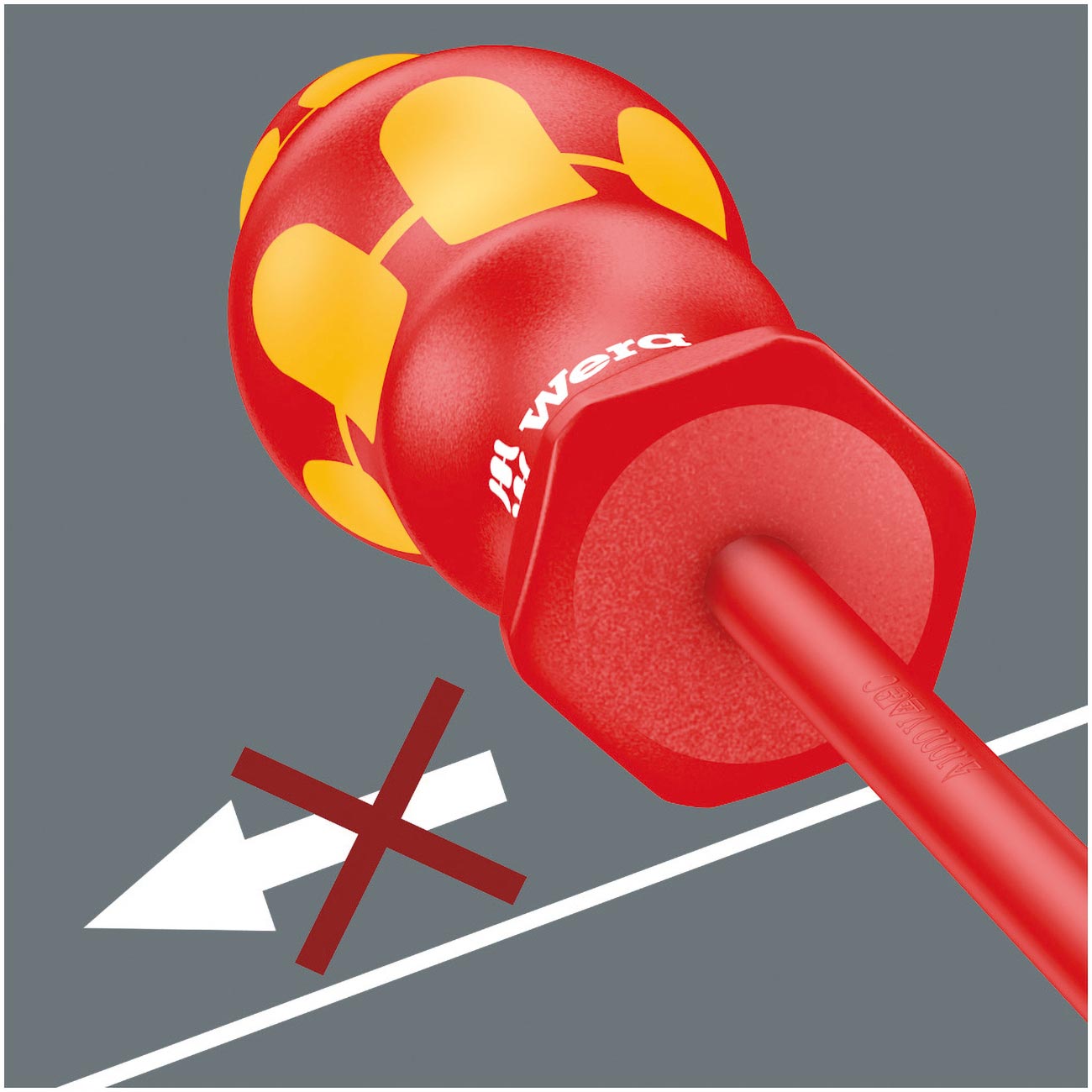 Wera Screwdriver: VDE Insulated Slotted 5.5 x 125mm with Lasertip (On Hang-Tag) - Image 5