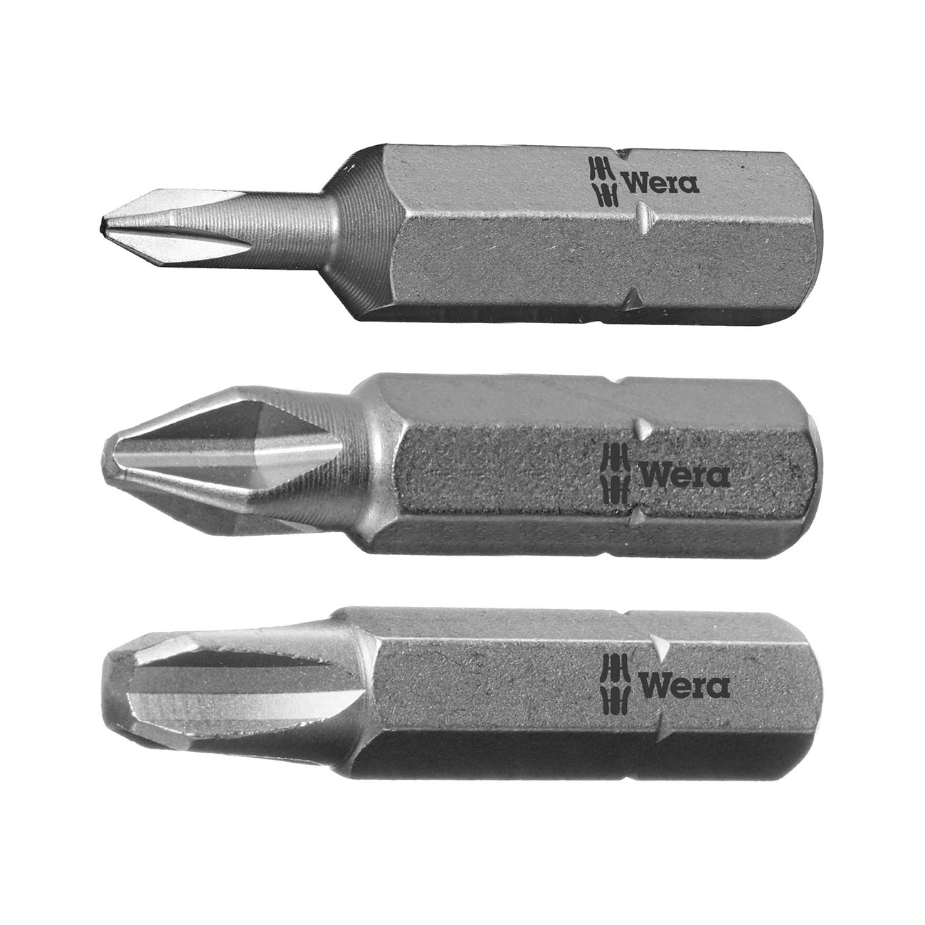 Wera Phillips Screwdriver 1/4" Bits (3 piece) - Image 2
