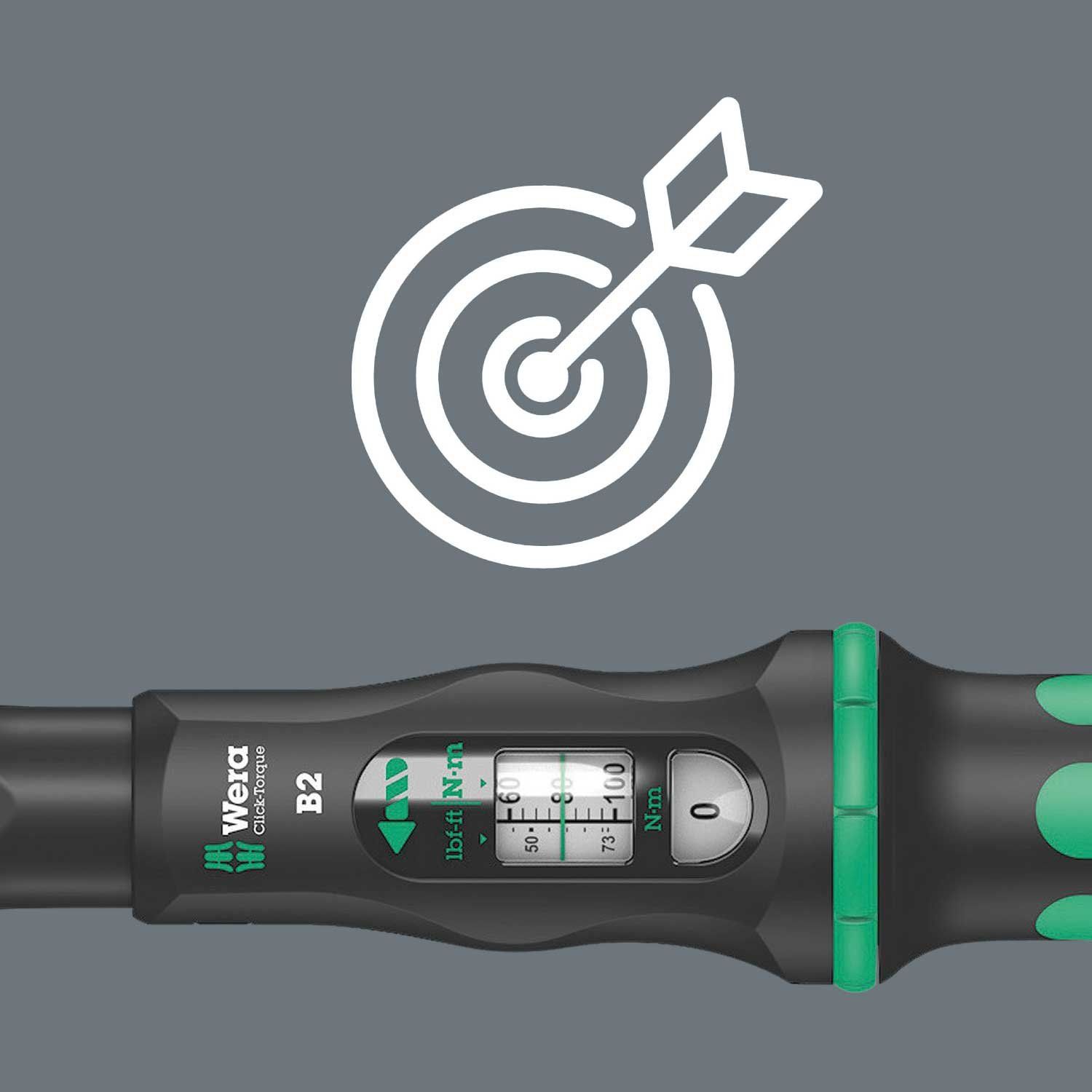 Wera Adjustable Click-Torque Ratchet 3/8″ Square Drive: 20 - 100 N-m / 15 - 73 lbs. ft. - Image 2