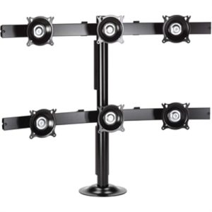 Six Monitor Grommet Mount Blk