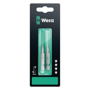 Wera Phillips Long bit: PH #2 Bit x 50mm - 1/4″ Drive (2 Pack)