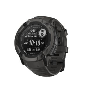Garmin 010-02805-10 Instinct 2X Solar GPS Smartwatch with 50-mm Case, Bluetooth, Health/Fitness, LED Flashlight, Sports Apps, 10 ATM Water Rated (Graphite)