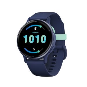 Garmin 010-02862-12 vivoactive 5 GPS Fitness Smartwatch with 42.2-mm Case, Bluetooth, AMOLED, Health/Fitness, Sports Apps, Music Storage, 5 ATM (Navy Blue)
