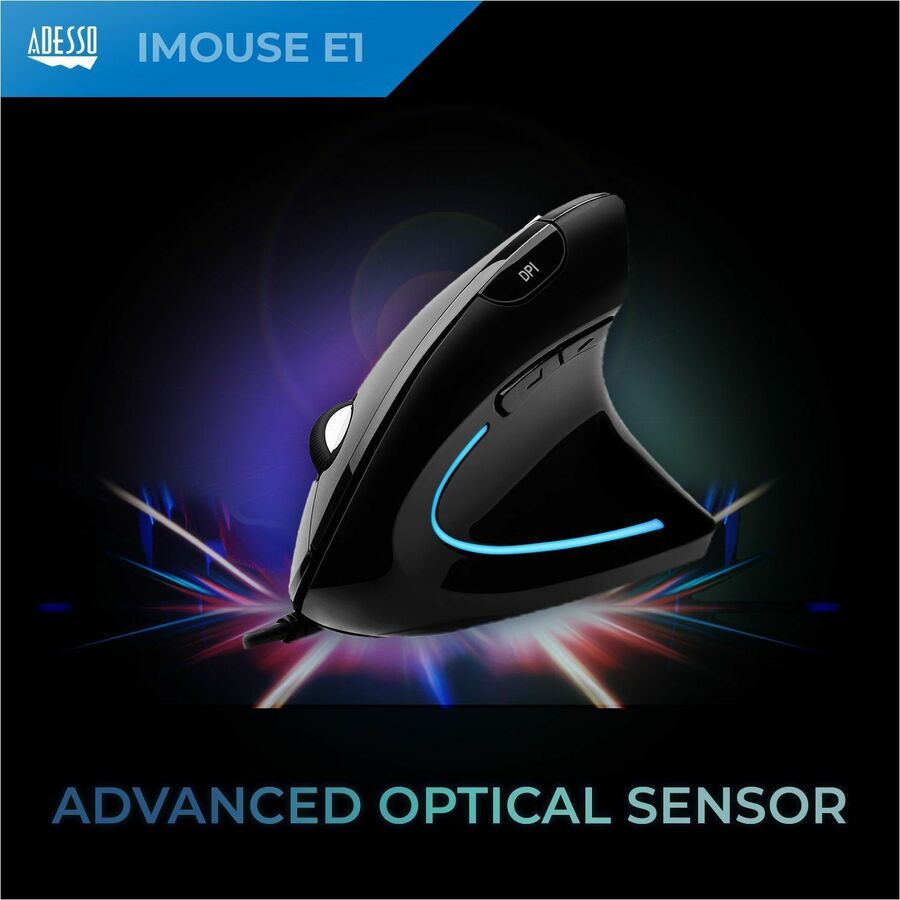 Adesso iMouse E1 Vertical Ergonomic Illuminated Mouse - Image 5